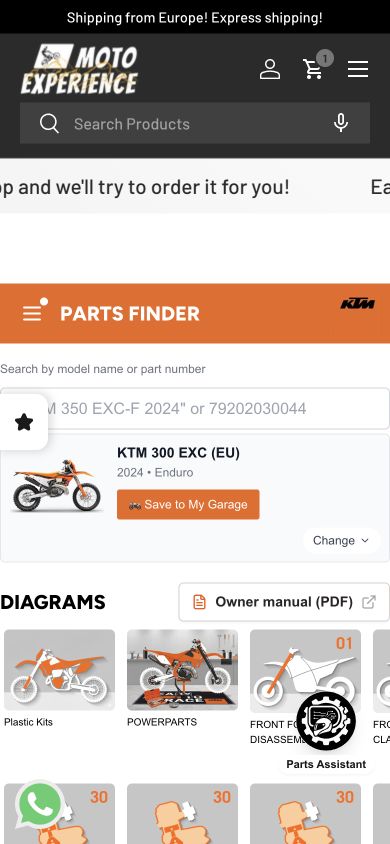 Real Parts Finder model and diagram flow on a phone