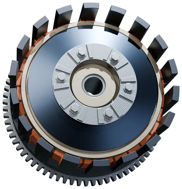 3D model of the KTM 250 EXC 2024 clutch, assembled